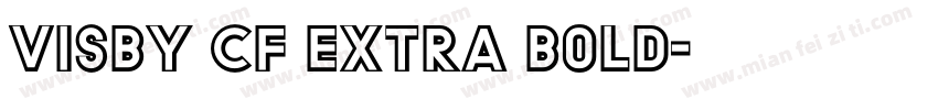 Visby CF Extra Bold字体转换